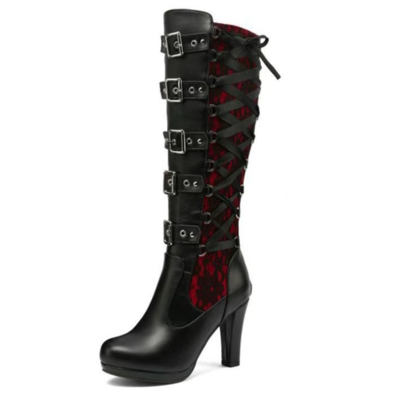 Punk Gothic Style Women's Knee - Pipe Bending Spring ulasan dan harga
